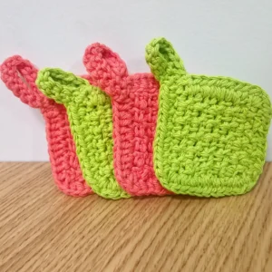 Cotton Face Scrubbies, Set of 4