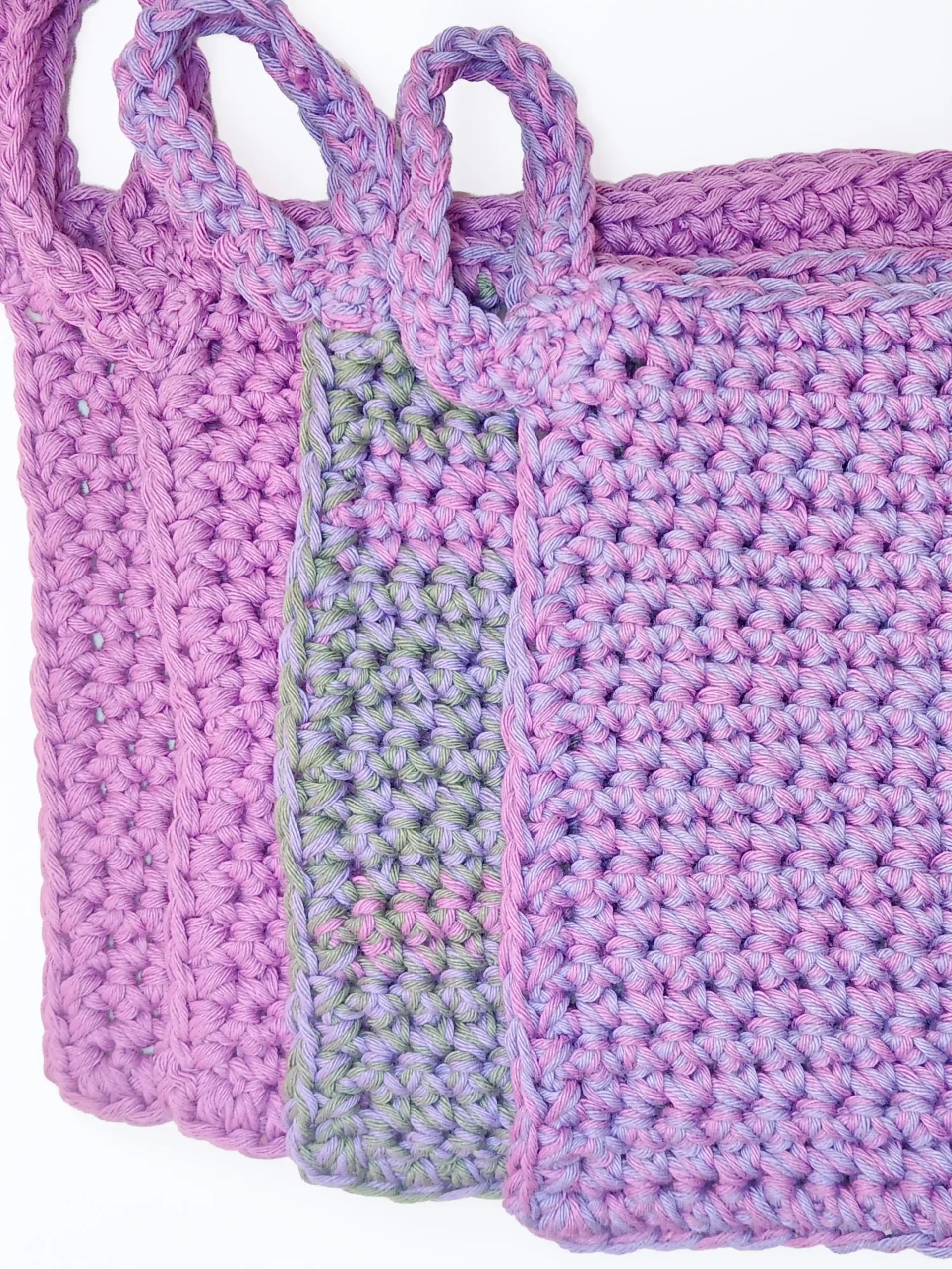 A close-up, stacked view of the Soft Habits washcloth collection for the category picture.